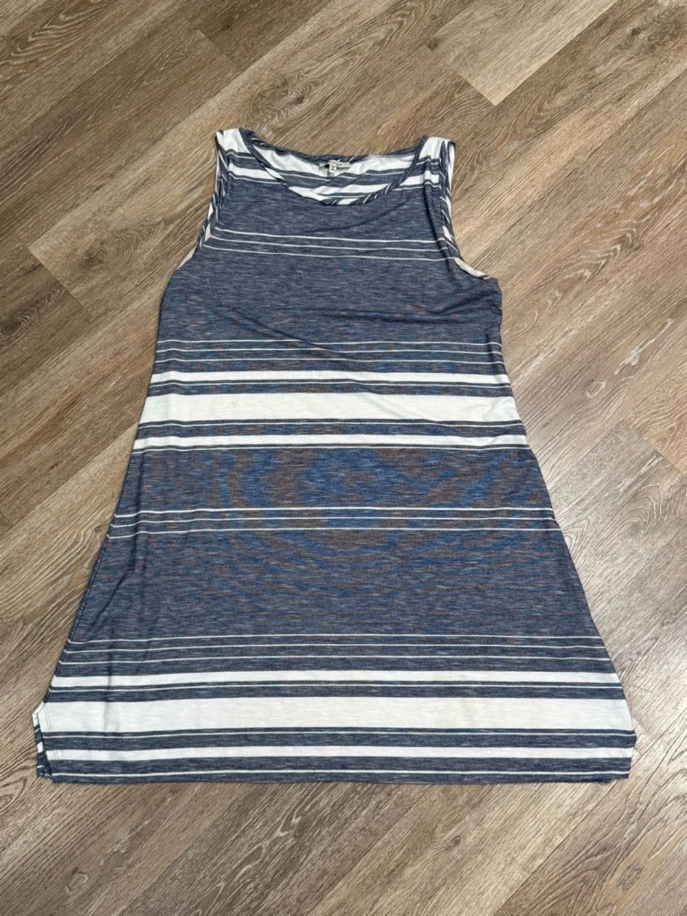 Max Studio Blue & White Striped Tank Dress